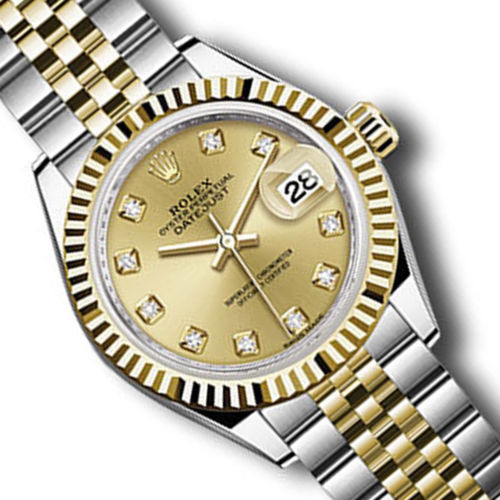 Golden dials Rolex replica watches are exquisite.