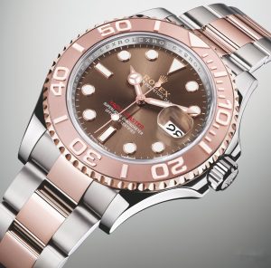 Rose golden and steel fake Rolex watches present a kind of elegance.