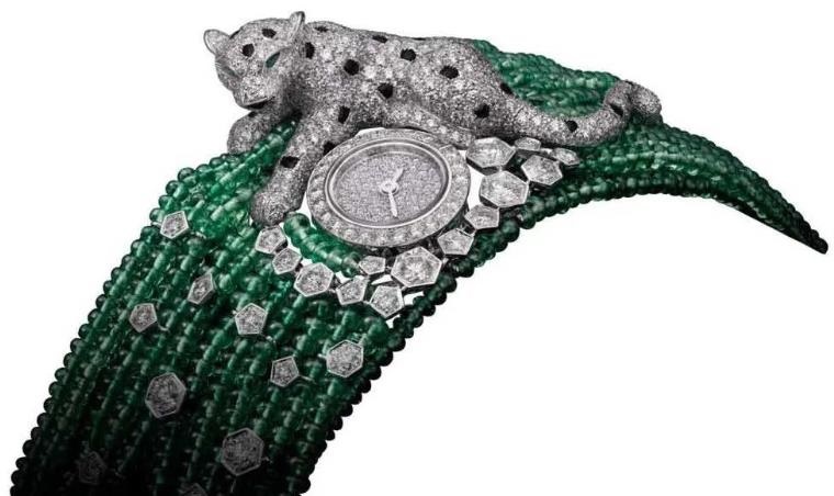 The luxurious replica watches are decorated with precious stones.